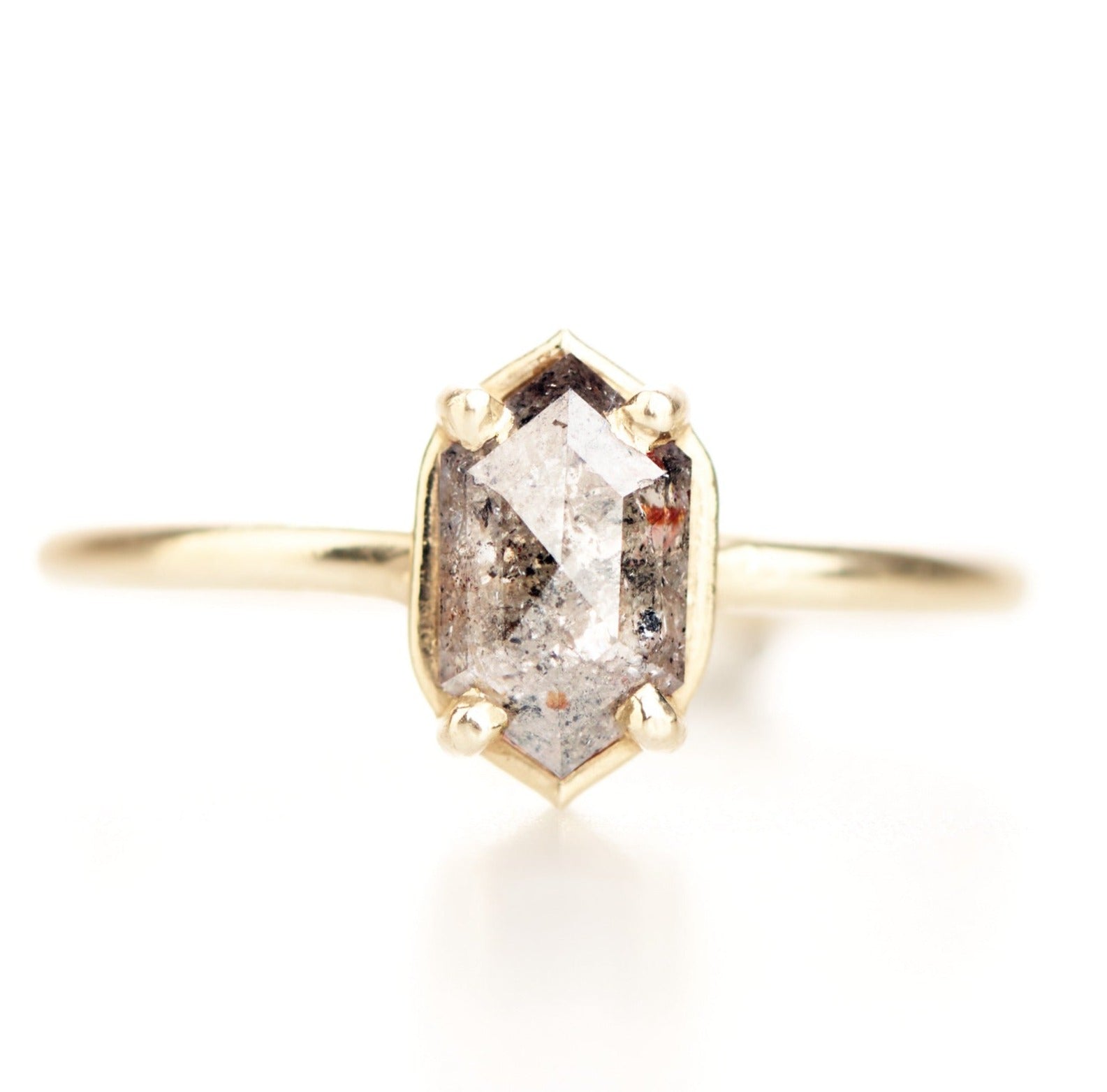 The Kate - Salt & Pepper Diamond Ring