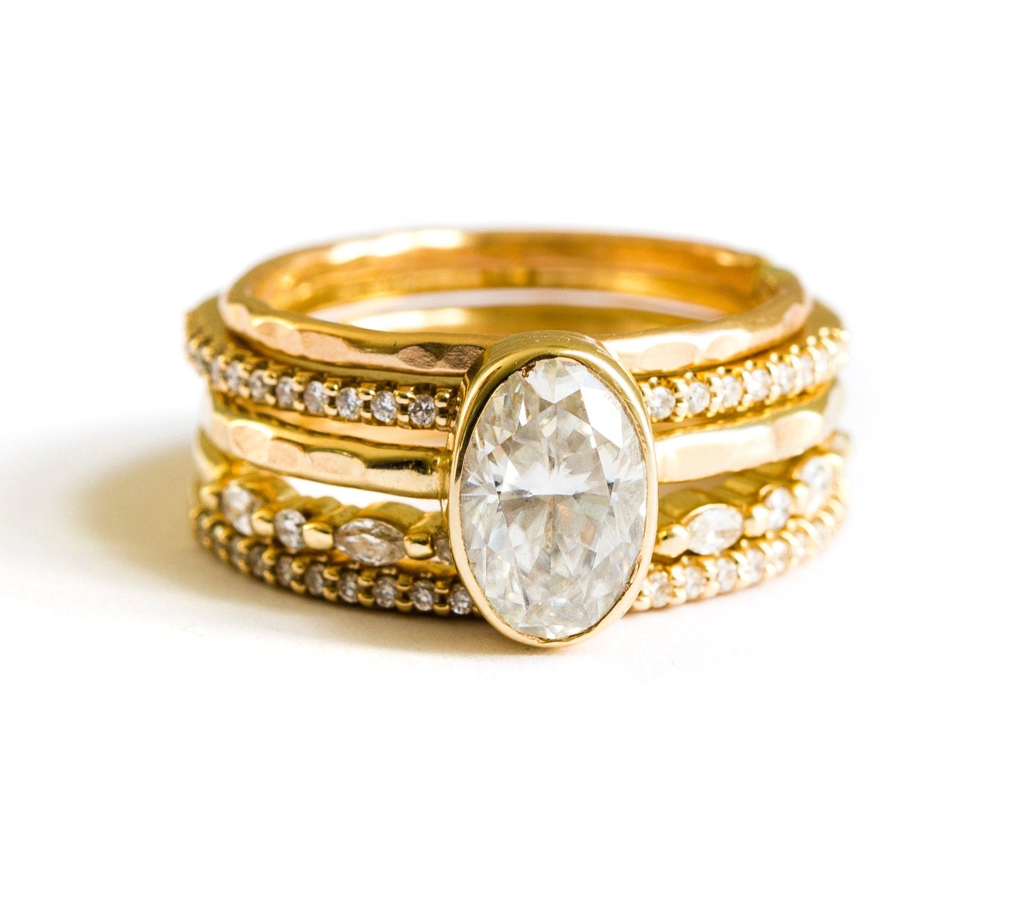 The Golden Thread Solitaire - Thin Engagement Ring