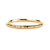 Nest Hammered Thin Gold Stacking Ring