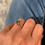 Stars in the Night | Gray Rose Cut Diamond Three Stone Engagement Ring - MTD