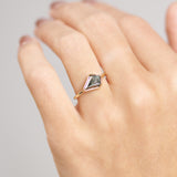 Freya 2ct Gray Kite Diamond Bezel Set Engagement Ring - MTD