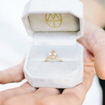 Amanda | Oval Morganite 14k Gold Thin Engagement Ring - Melissa Tyson Designs