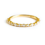 Lace Diamond Wedding Band | Marquise and Round Diamond Wedding Band 14k gold - Melissa Tyson Designs