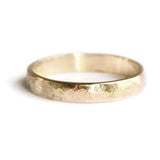 Fields | Hammered 14k Recycled Gold Wedding Band - Melissa Tyson Designs