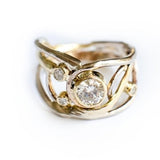 Jo |  Diamond Split Band Engagement Ring - Melissa Tyson Designs